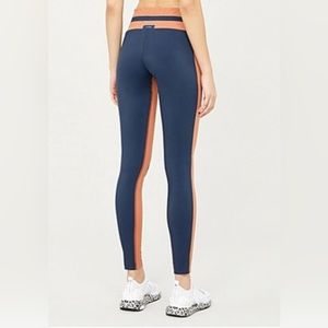 Vaara Flo Tuxedo Premium Activewear Legging In Navy - Copper Sz. Small